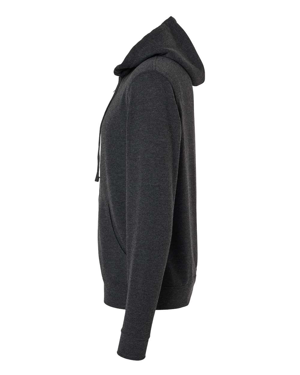 Men's Full-Zip Hooded Sweatshirt - DirectSide - B22476093 - Charcoal Heather