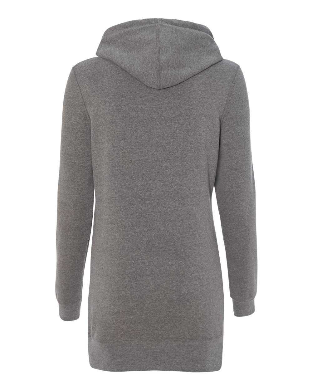 Women’s Special Blend Hooded Sweatshirt Dress - Back - B23276352 - Nickel