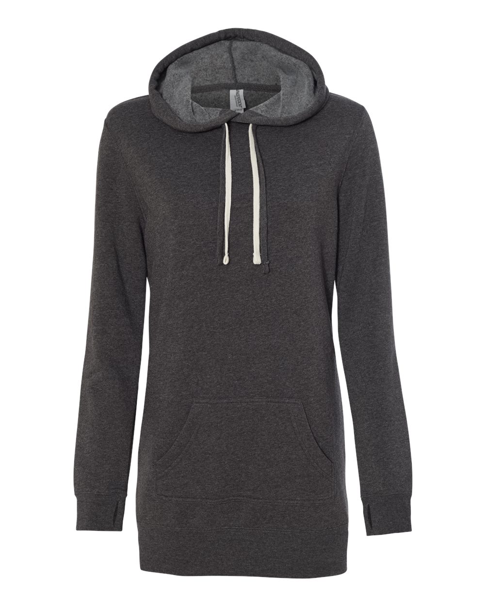 Women’s Special Blend Hooded Sweatshirt Dress - Front - B23276092 - Carbon