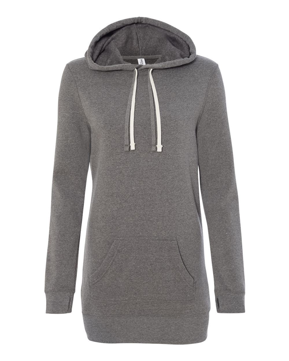 Women’s Special Blend Hooded Sweatshirt Dress - Front - B23276352 - Nickel