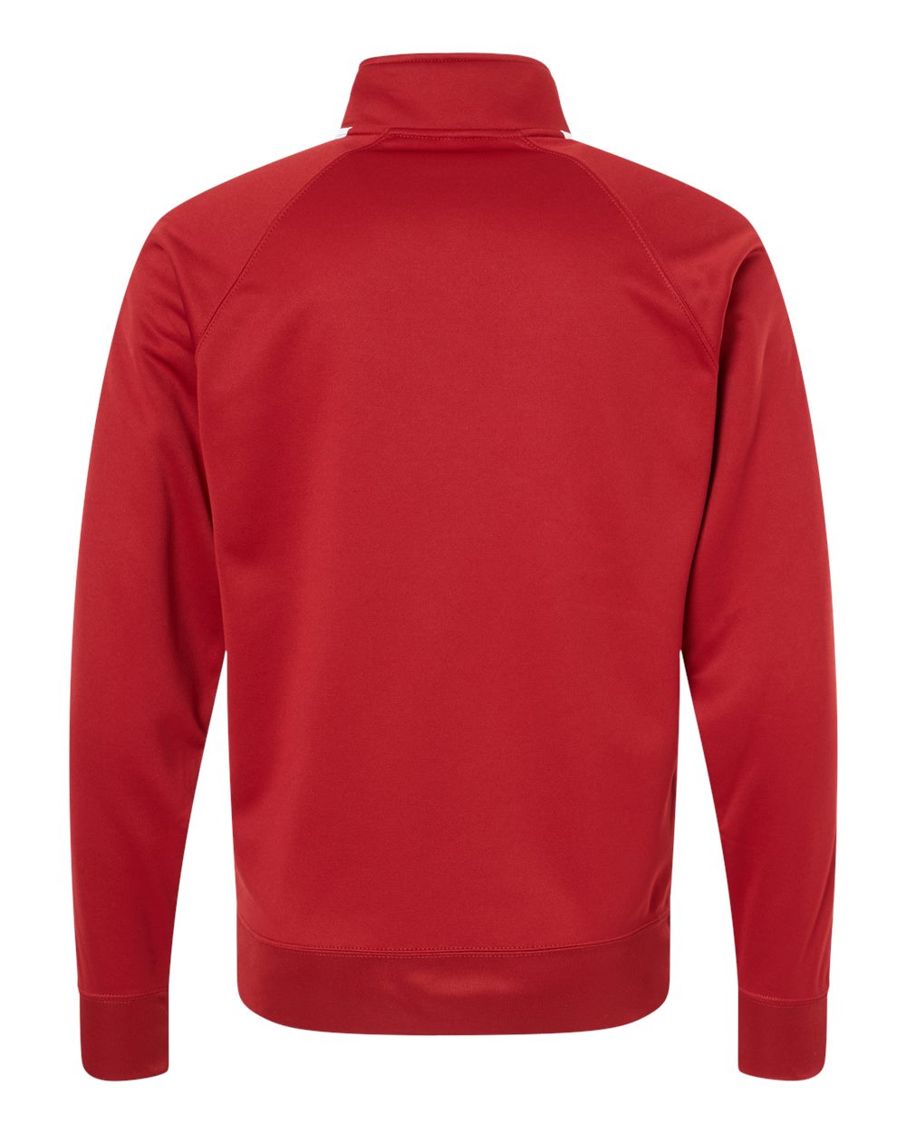 Men's Lightweight Poly-Tech Full-Zip Track Jacket - Back - B23476522 - Brick Red