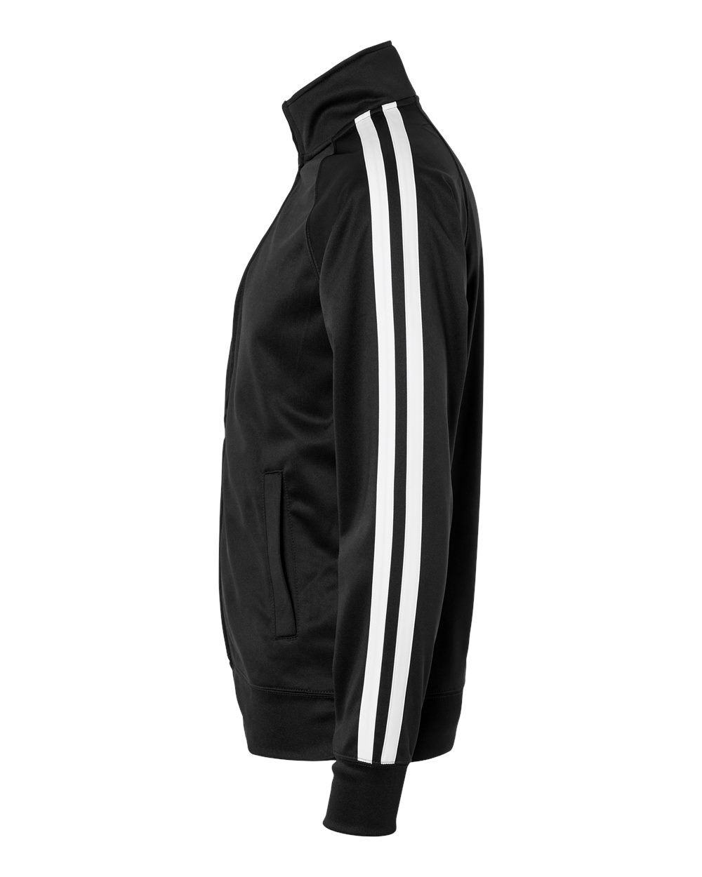 Men's Lightweight Poly-Tech Full-Zip Track Jacket - DirectSide - B23476502 - Black
