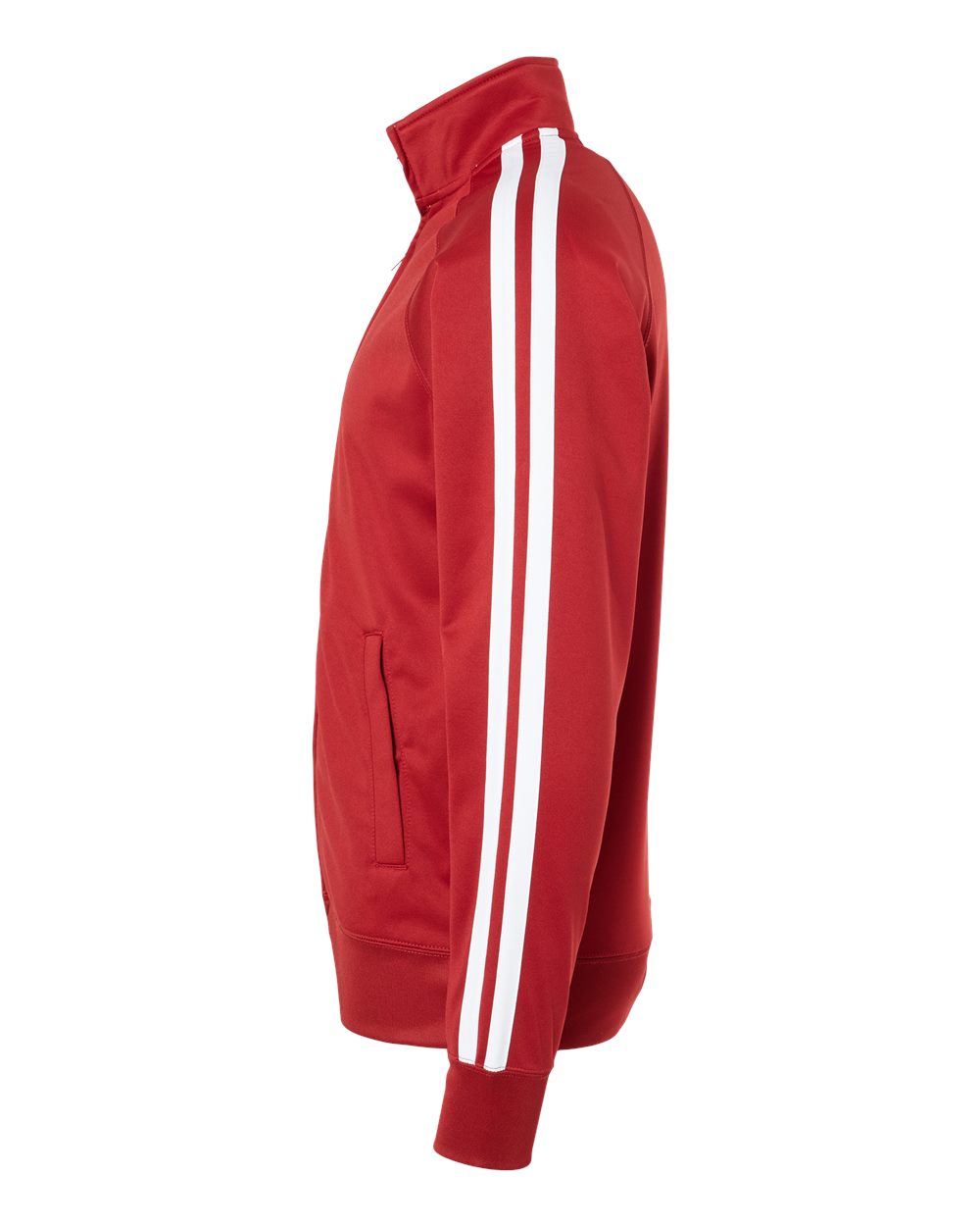 Men's Lightweight Poly-Tech Full-Zip Track Jacket - DirectSide - B23476522 - Brick Red