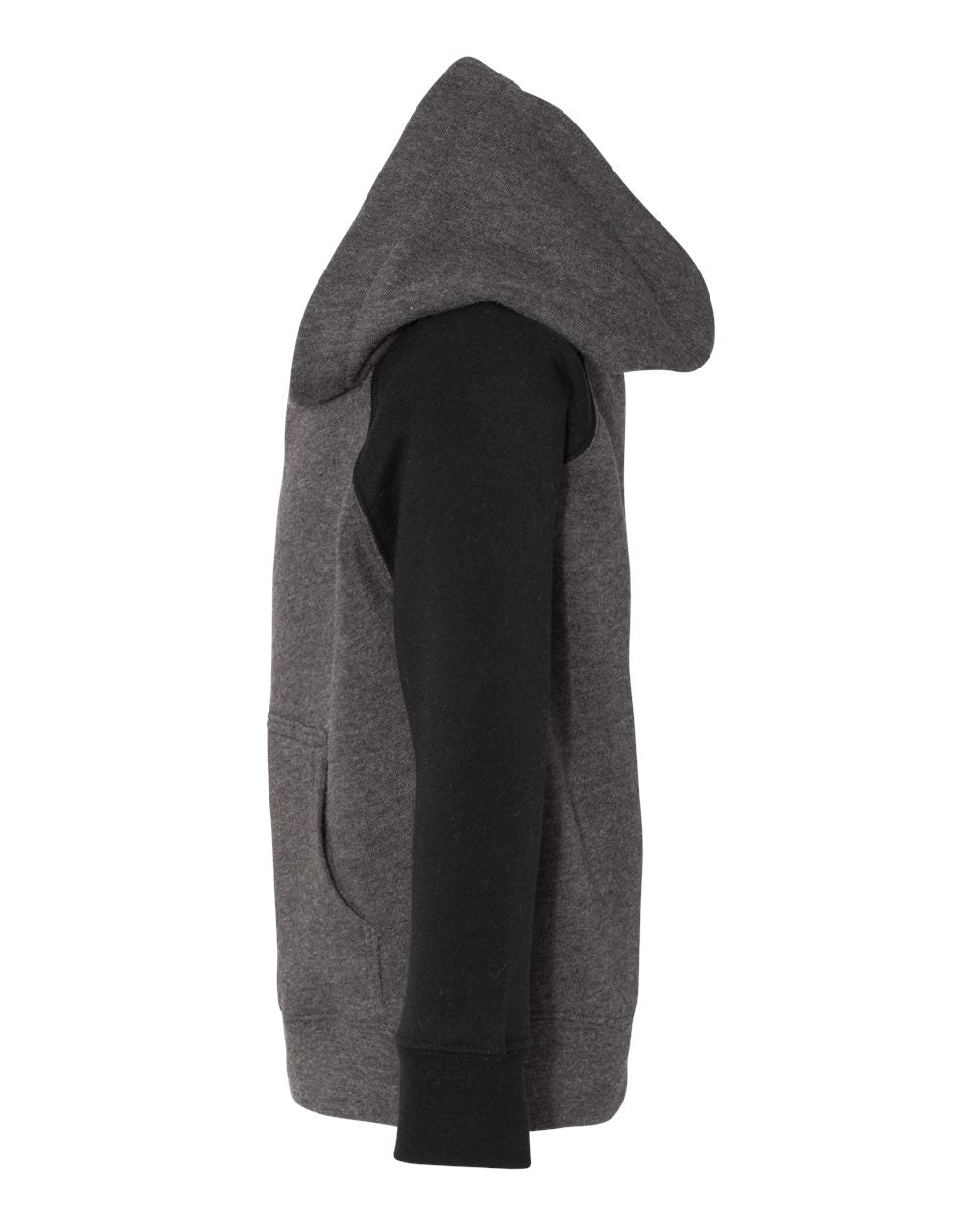 Toddler Special Blend Hooded Raglan Sweatshirt - DirectSide - B80176093 - Carbon/ Black