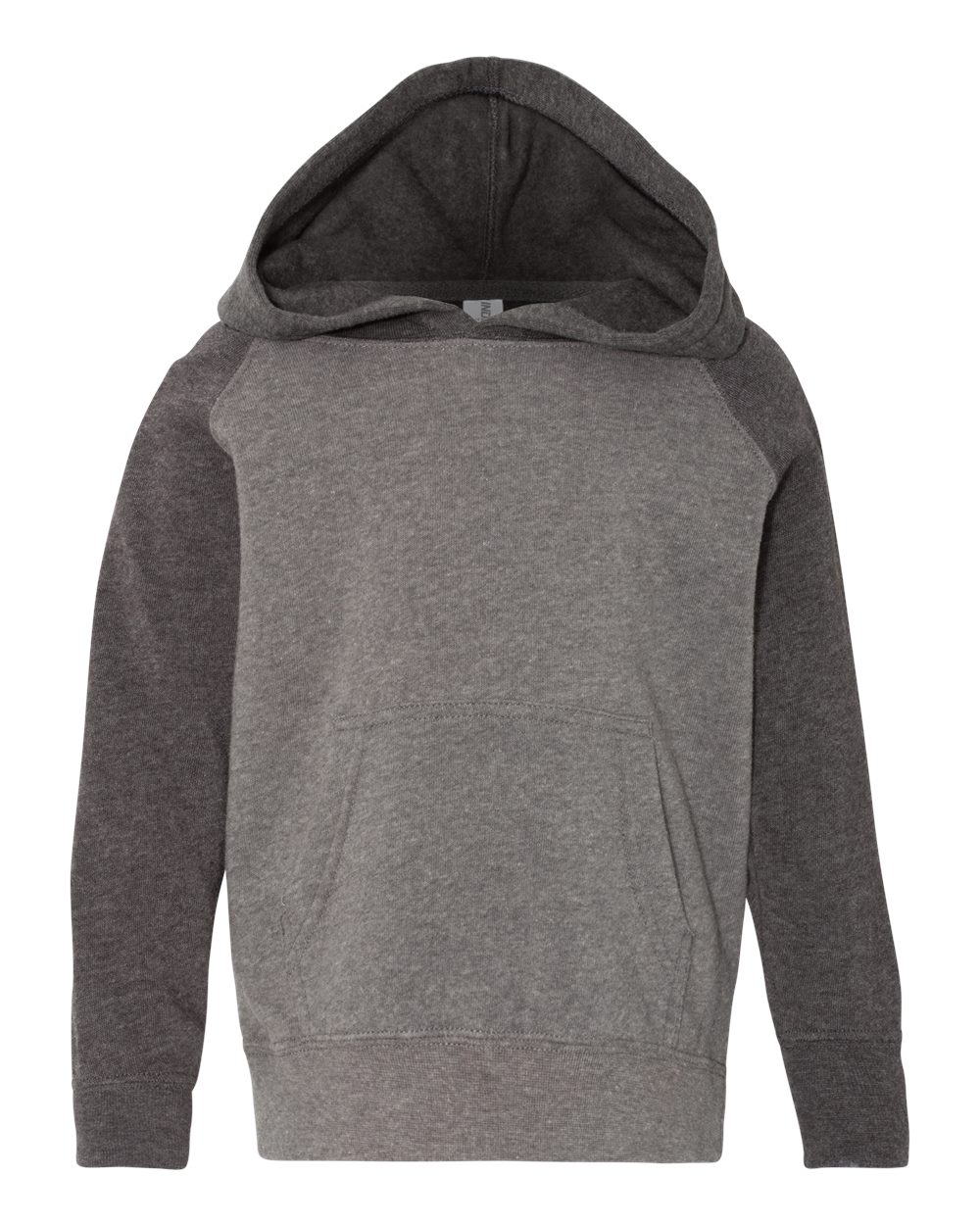 Toddler Special Blend Hooded Raglan Sweatshirt - Front - B80176363 - Nickel/ Carbon