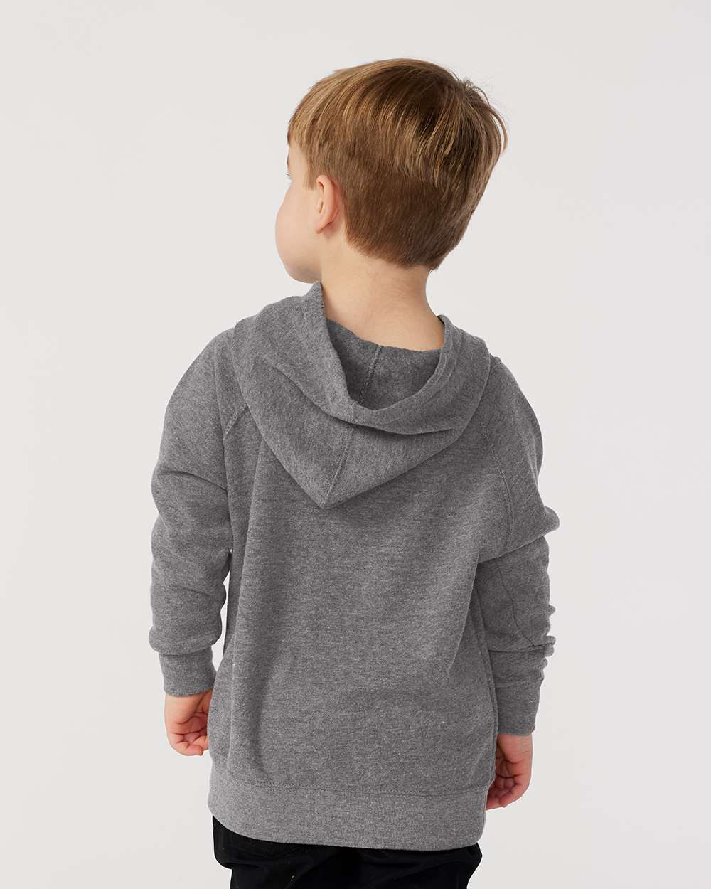 Toddler Special Blend Hooded Raglan Sweatshirt - OnModelBack - B80176353 - Nickel