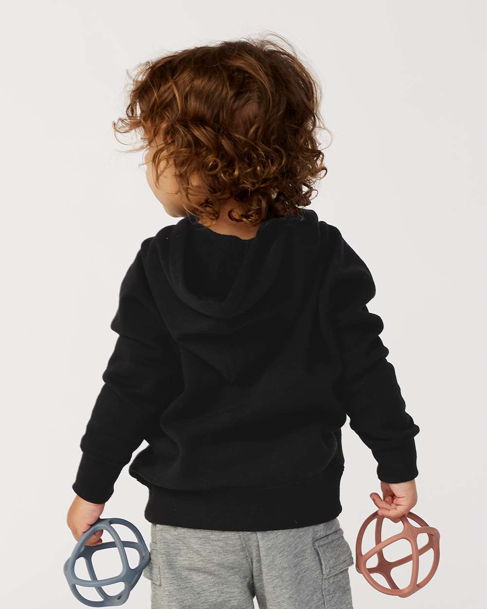 Toddler Special Blend Hooded Raglan Sweatshirt - OnModelBack - B80176503 - Black