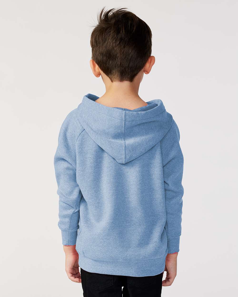 Toddler Special Blend Hooded Raglan Sweatshirt - OnModelBack - B80176683 - Pacific