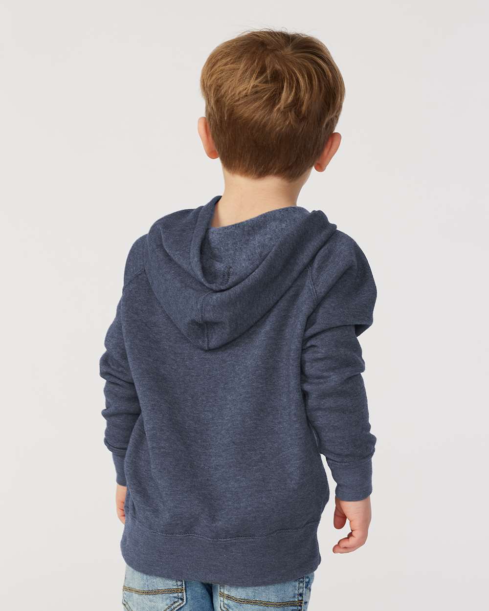 Toddler Special Blend Hooded Raglan Sweatshirt - OnModelBack - B80176864 - Midnight Navy