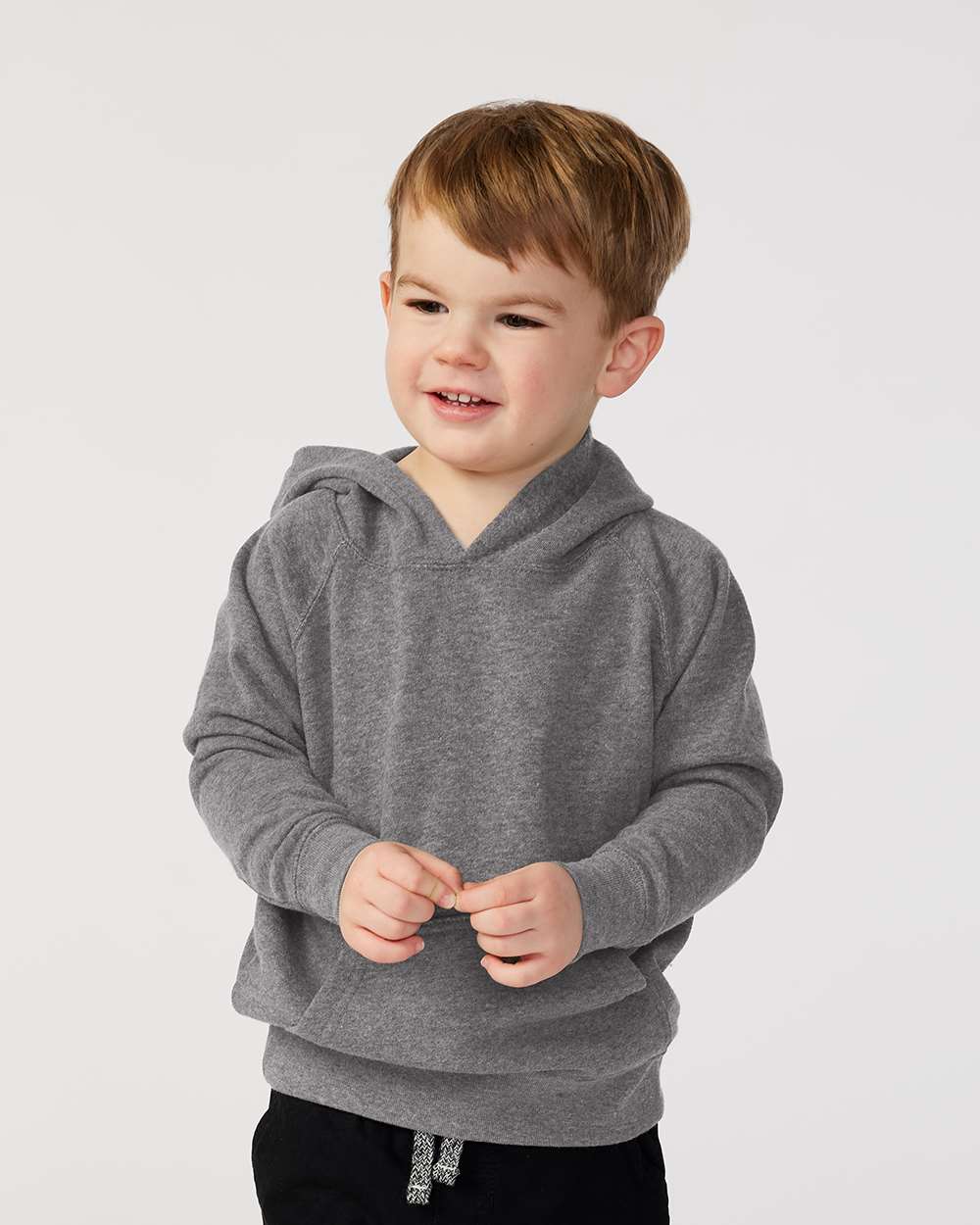 Toddler Special Blend Hooded Raglan Sweatshirt - OnModelFront - B80176353 - Nickel