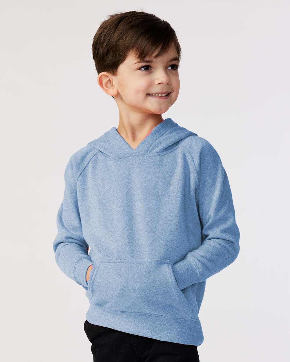 Toddler Special Blend Hooded Raglan Sweatshirt - OnModelFront - B80176683 - Pacific