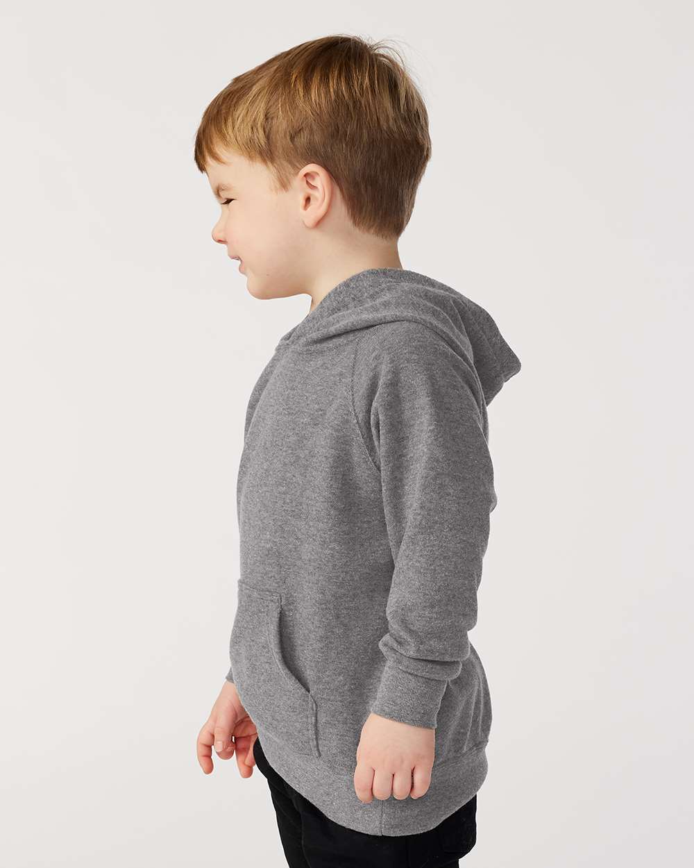 Toddler Special Blend Hooded Raglan Sweatshirt - OnModelSide - B80176353 - Nickel
