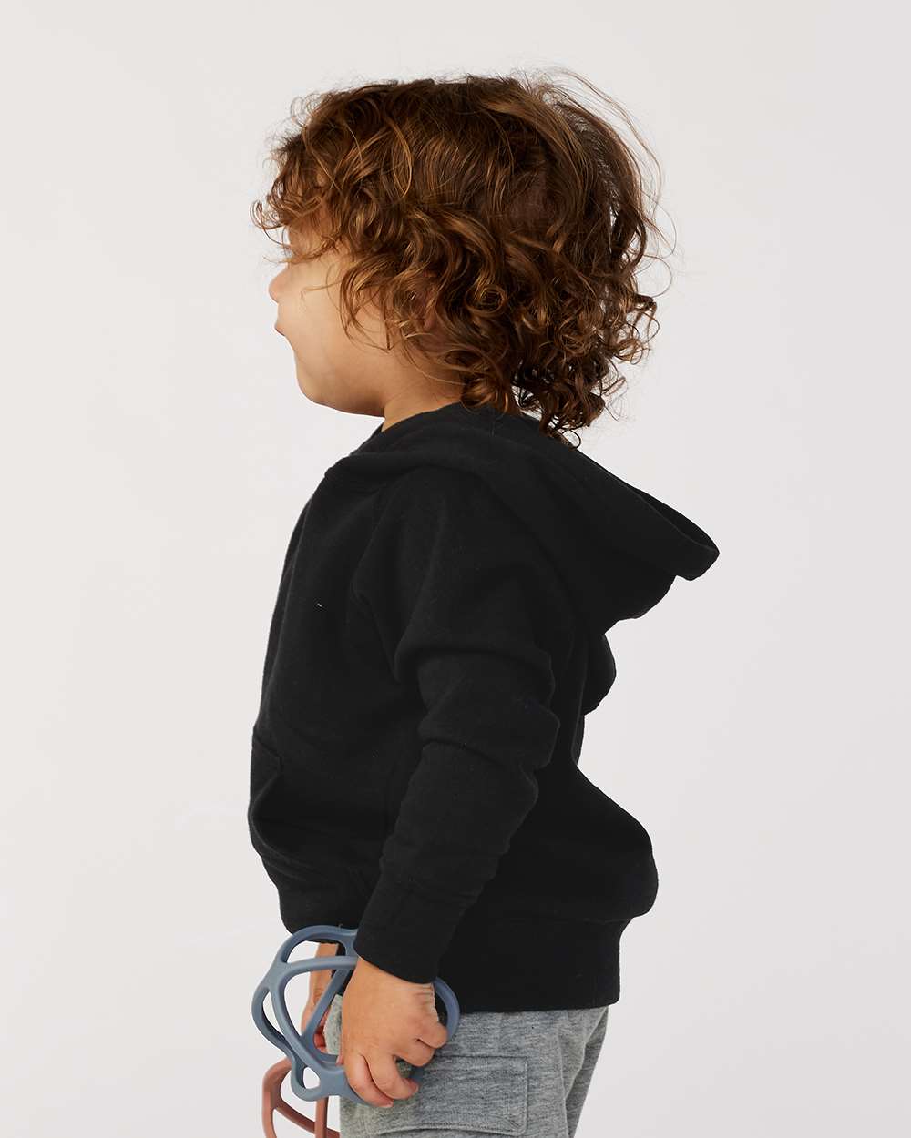 Toddler Special Blend Hooded Raglan Sweatshirt - OnModelSide - B80176503 - Black
