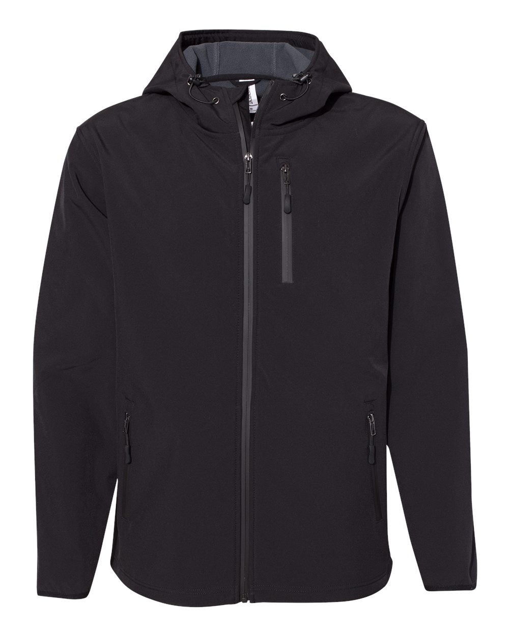 Men's Poly-Tech Soft Shell Jacket - Front - B21376502 - Black