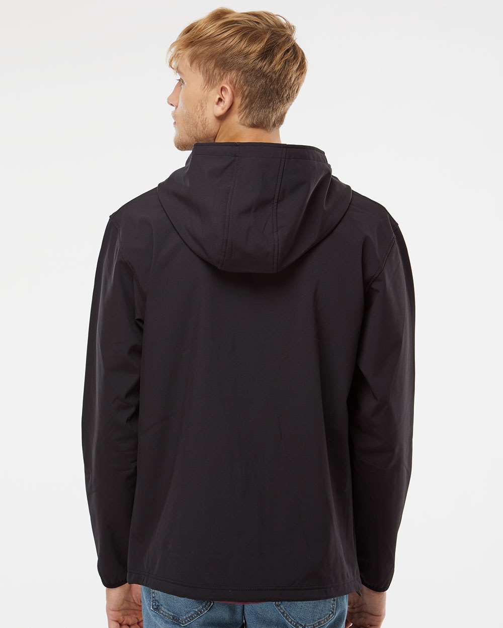 Men's Poly-Tech Soft Shell Jacket - OnModelBack - B21376502 - Black