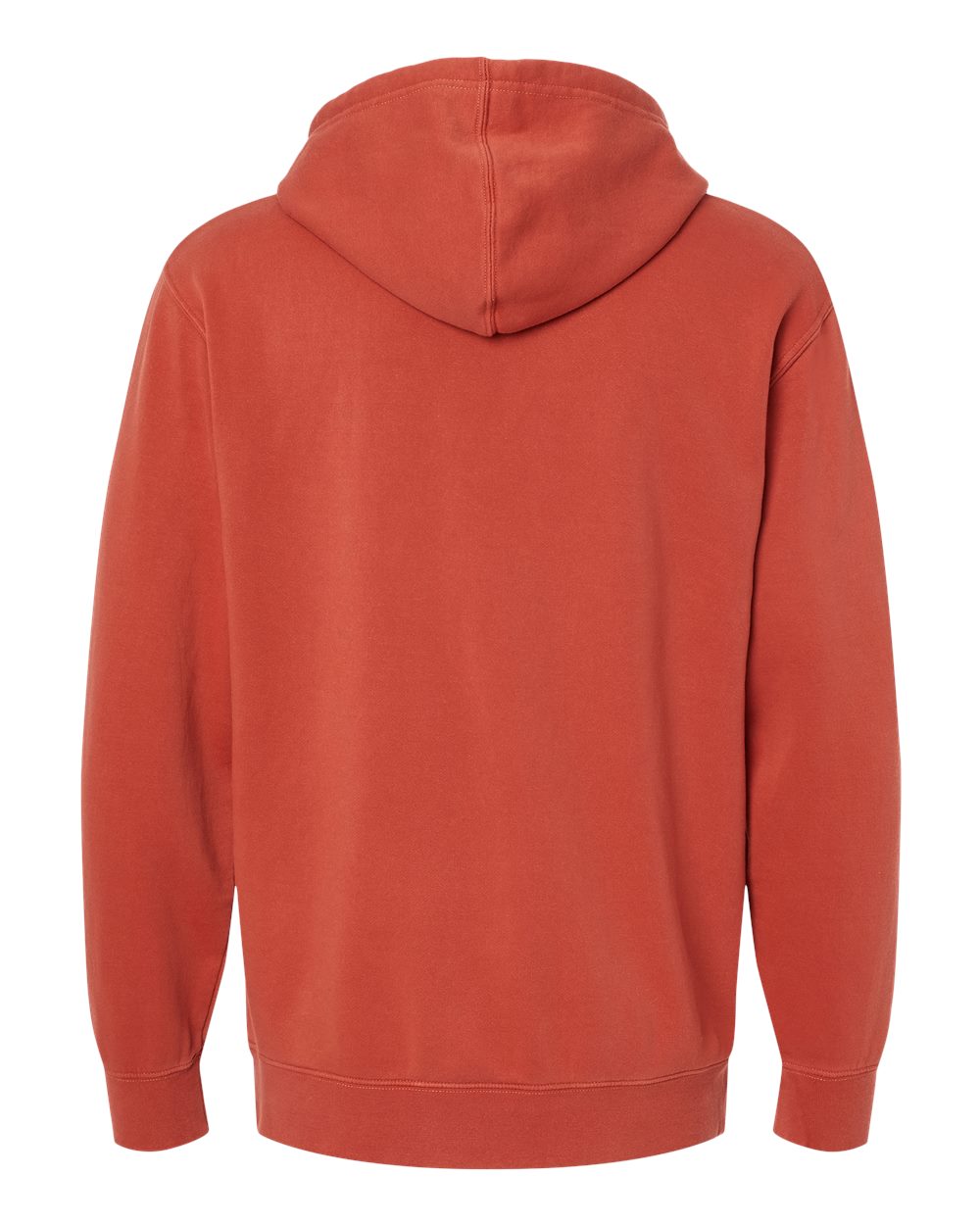 Unisex Midweight Pigment-Dyed Hooded Sweatshirt - Back - B22176032 - Pigment Amber