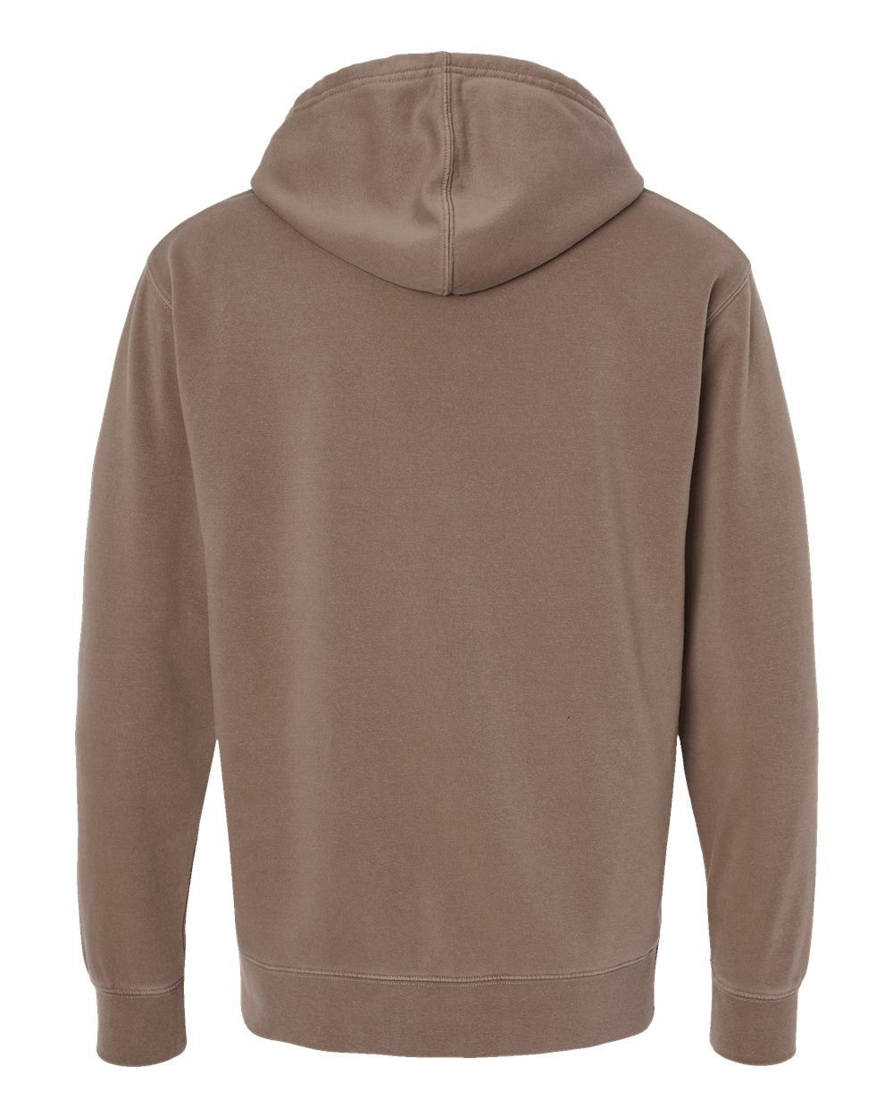 Unisex Midweight Pigment-Dyed Hooded Sweatshirt - Back - B22176042 - Pigment Clay