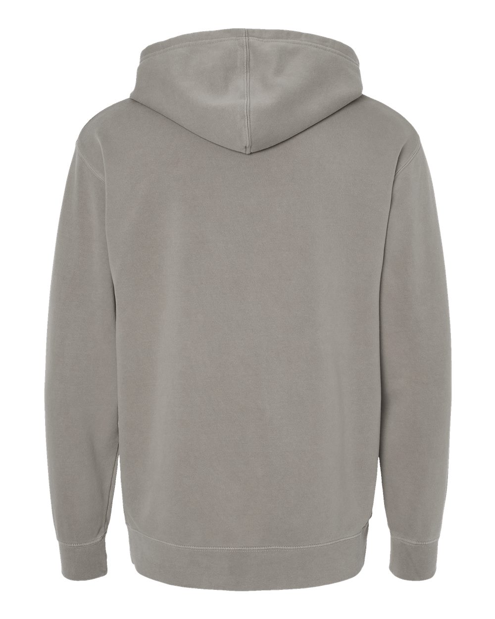 Unisex Midweight Pigment-Dyed Hooded Sweatshirt - Back - B22176052 - Pigment Cement