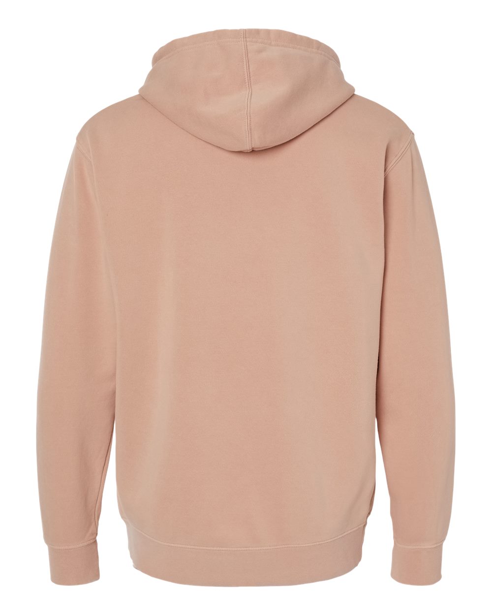 Unisex Midweight Pigment-Dyed Hooded Sweatshirt - Back - B22176062 - Pigment Dusty Pink