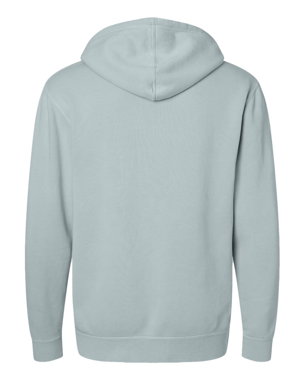 Unisex Midweight Pigment-Dyed Hooded Sweatshirt - Back - B22176072 - Pigment Sage