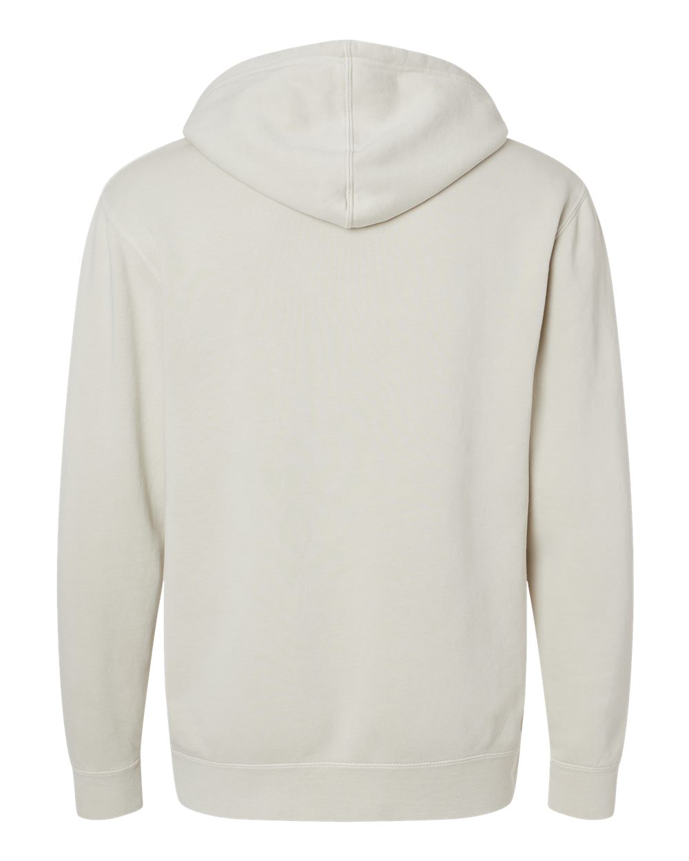 Unisex Midweight Pigment-Dyed Hooded Sweatshirt - Back - B22176082 - Pigment Ivory