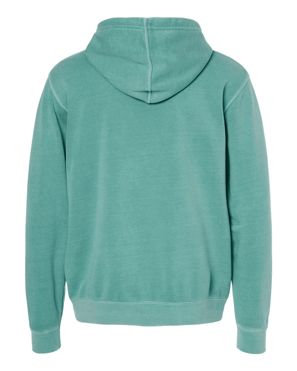 Unisex Midweight Pigment-Dyed Hooded Sweatshirt - Back - B22176192 - Pigment Mint