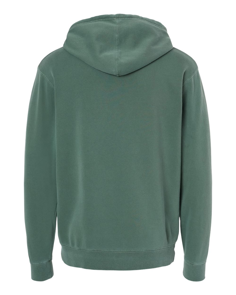 Unisex Midweight Pigment-Dyed Hooded Sweatshirt - Back - B22176232 - Pigment Alpine Green