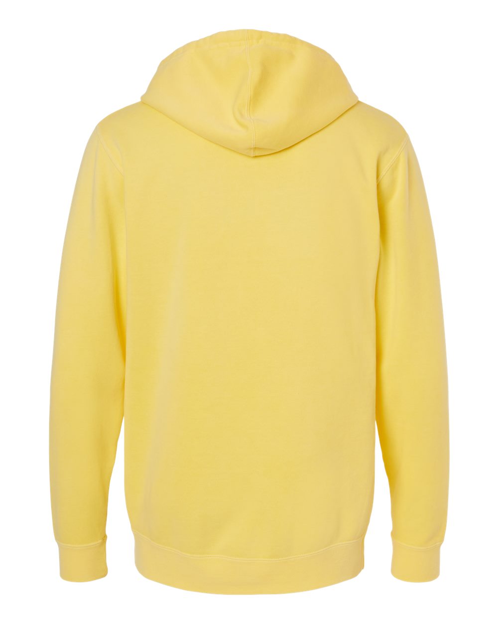 Unisex Midweight Pigment-Dyed Hooded Sweatshirt - Back - B22176282 - Pigment Yellow