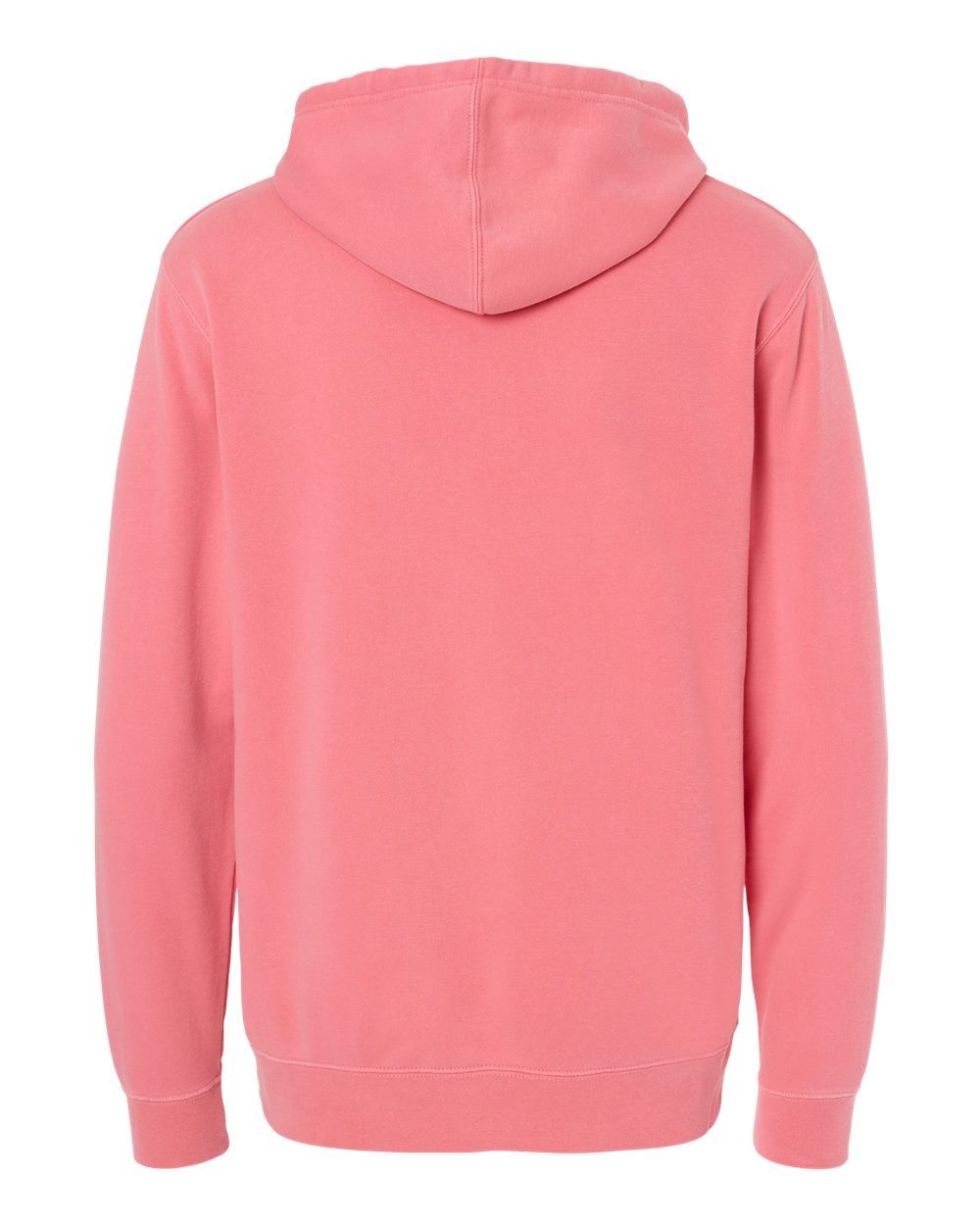 Unisex Midweight Pigment-Dyed Hooded Sweatshirt - Back - B22176302 - Pigment Pink