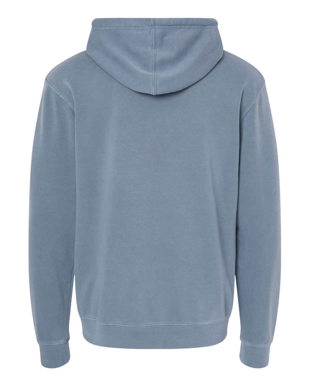 Unisex Midweight Pigment-Dyed Hooded Sweatshirt - Back - B22176652 - Pigment Slate Blue
