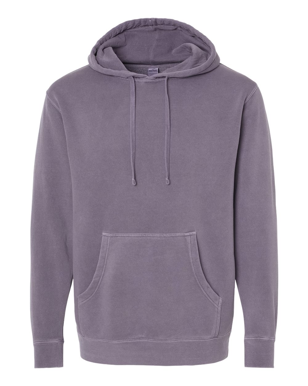 Unisex Midweight Pigment-Dyed Hooded Sweatshirt - Front - B22176022 - Pigment Plum