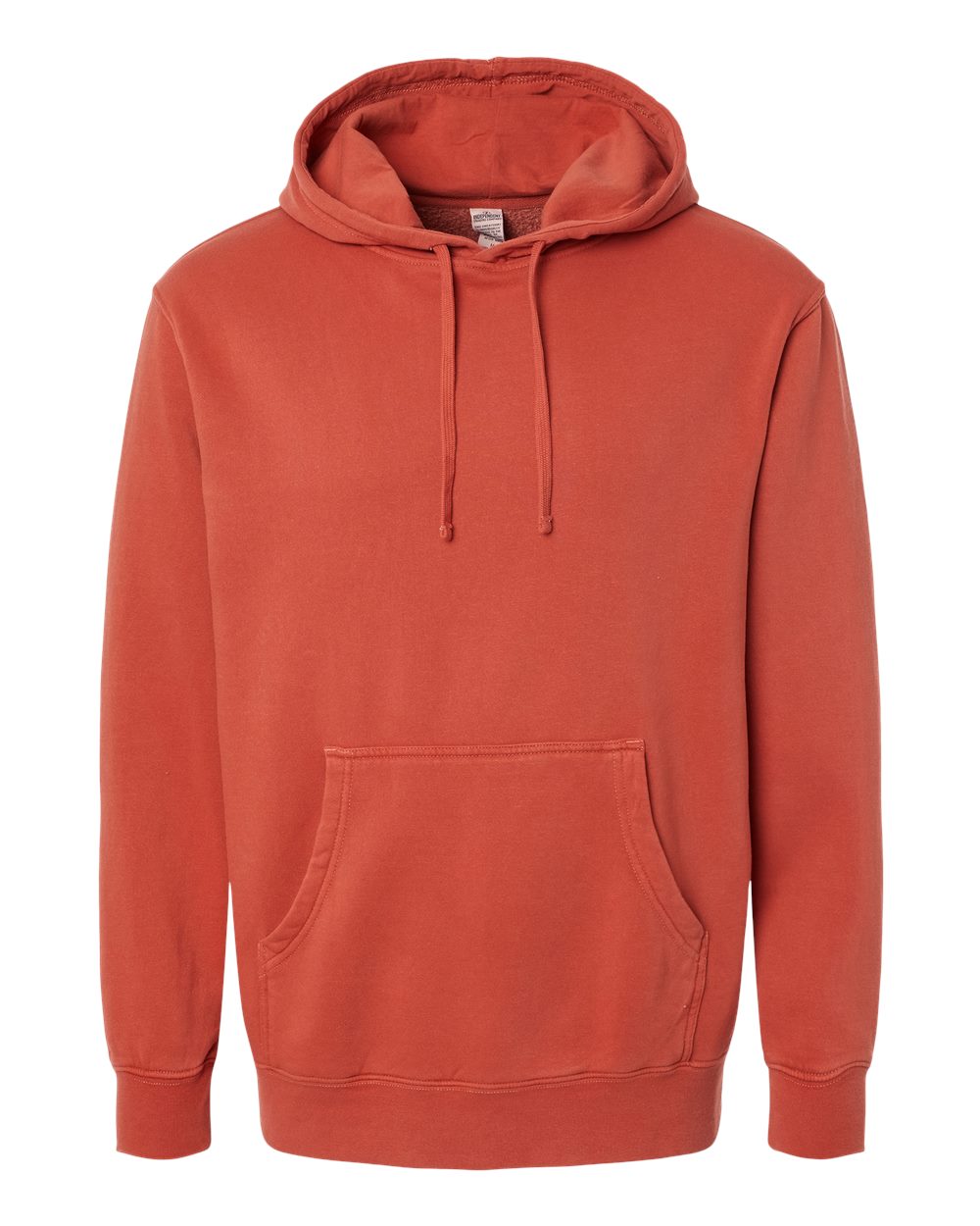 Unisex Midweight Pigment-Dyed Hooded Sweatshirt - Front - B22176032 - Pigment Amber