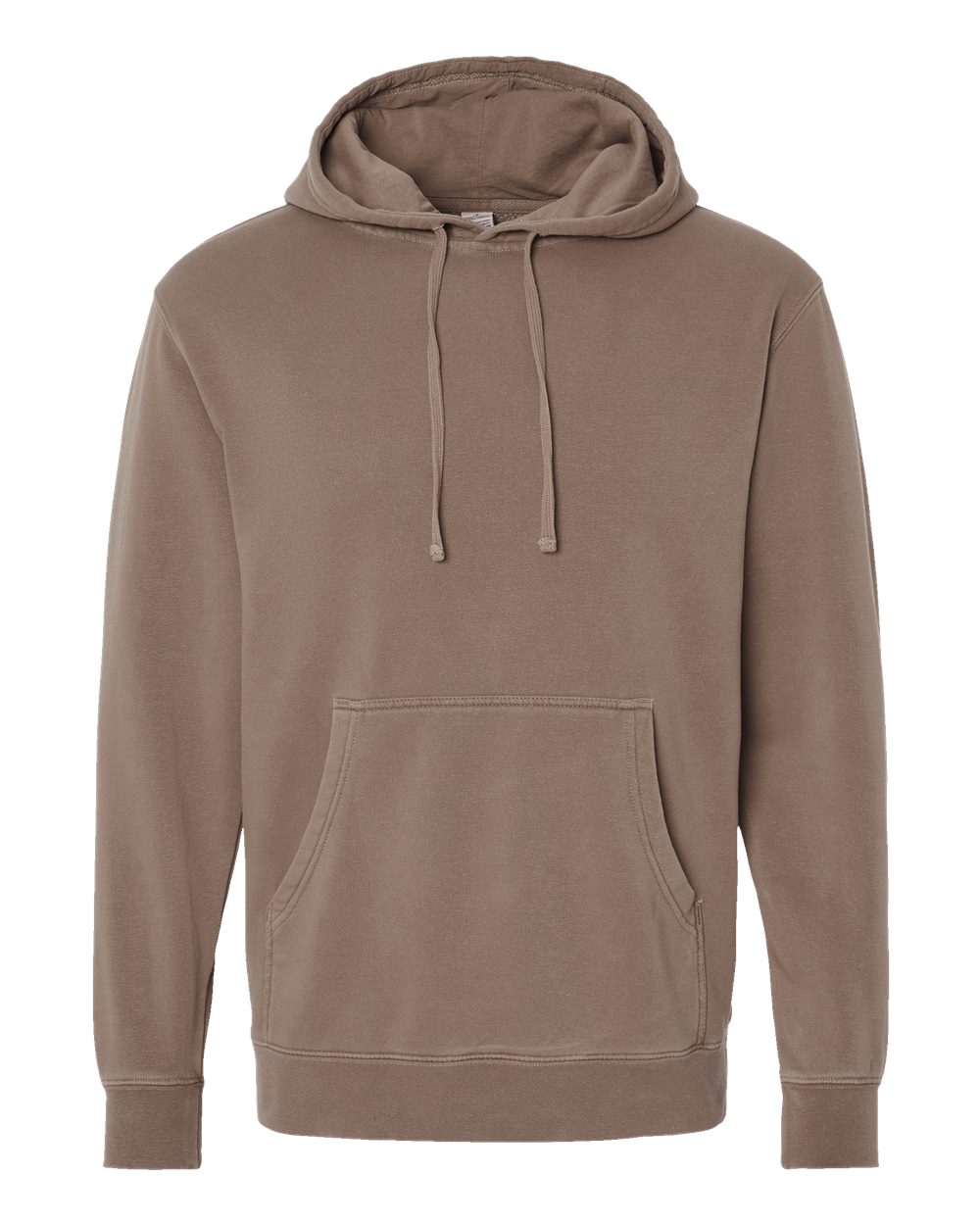 Unisex Midweight Pigment-Dyed Hooded Sweatshirt - Front - B22176042 - Pigment Clay