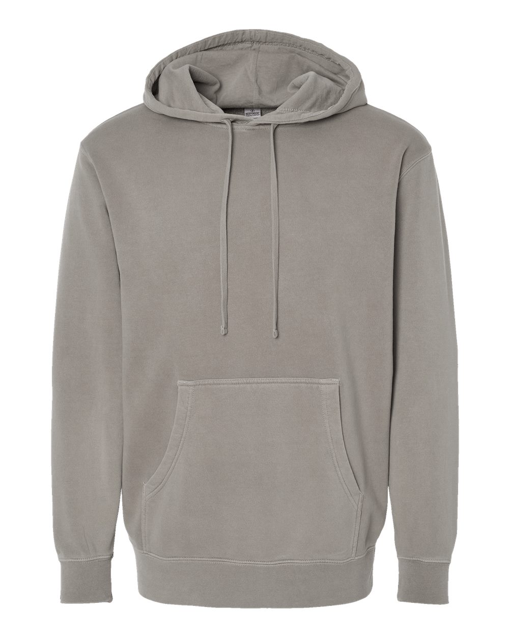Unisex Midweight Pigment-Dyed Hooded Sweatshirt - Front - B22176052 - Pigment Cement