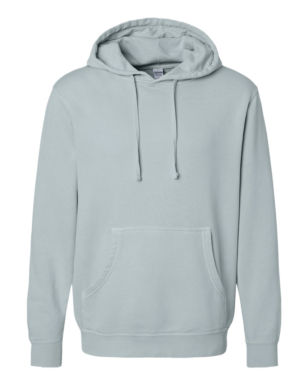 Unisex Midweight Pigment-Dyed Hooded Sweatshirt - Front - B22176072 - Pigment Sage