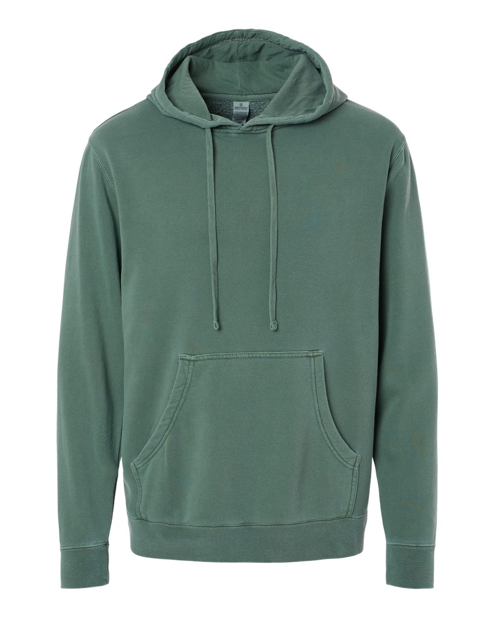 Unisex Midweight Pigment-Dyed Hooded Sweatshirt - Front - B22176232 - Pigment Alpine Green