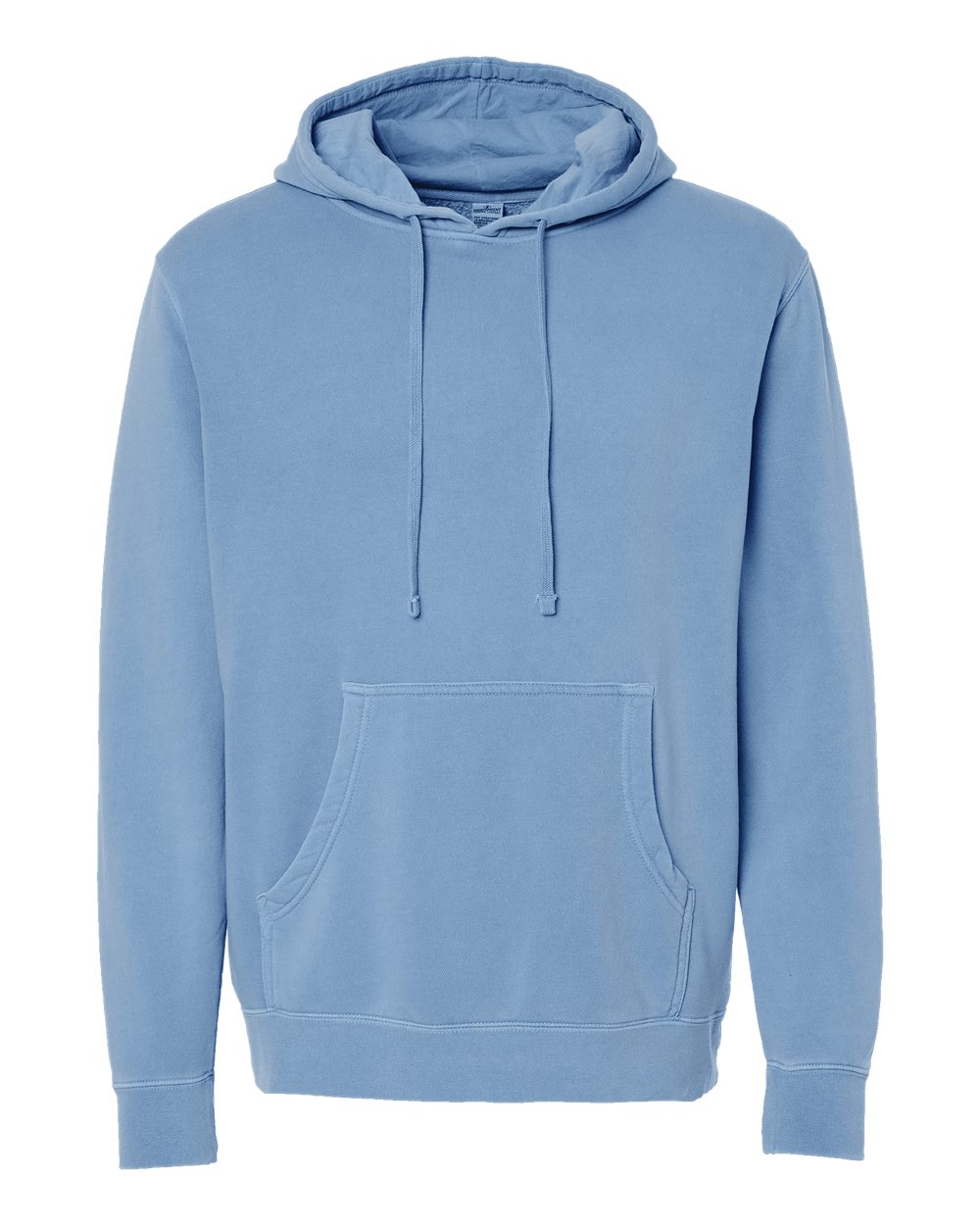 Unisex Midweight Pigment-Dyed Hooded Sweatshirt - Front - B22176252 - Pigment Light Blue