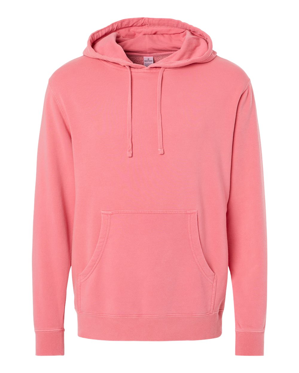 Unisex Midweight Pigment-Dyed Hooded Sweatshirt - Front - B22176302 - Pigment Pink