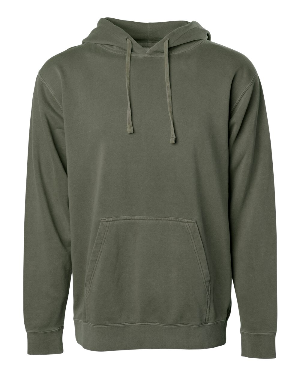 Unisex Midweight Pigment-Dyed Hooded Sweatshirt - Front - B22176442 - Pigment Army