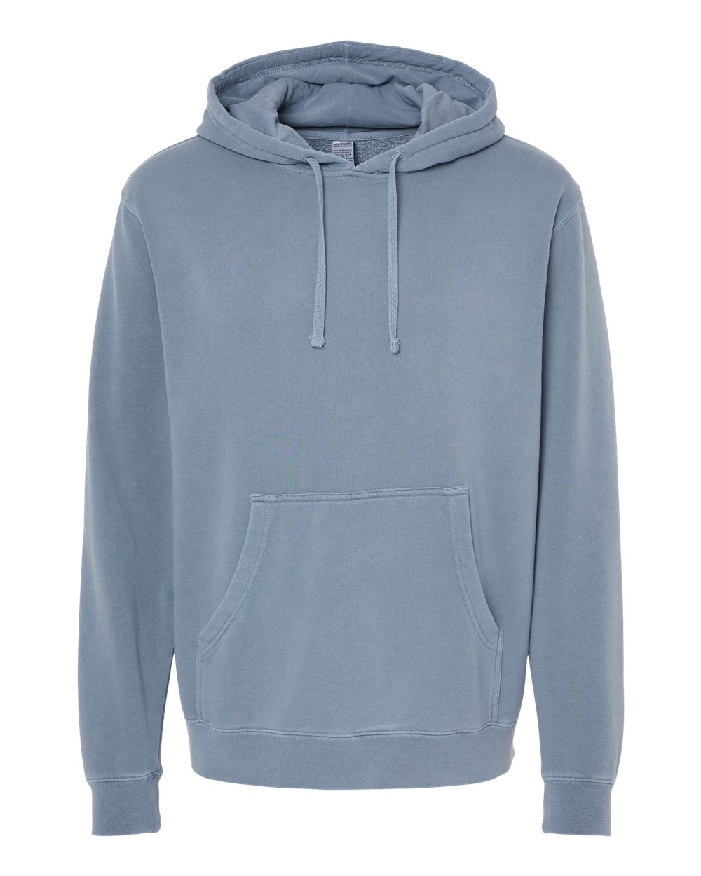 Unisex Midweight Pigment-Dyed Hooded Sweatshirt - Front - B22176652 - Pigment Slate Blue