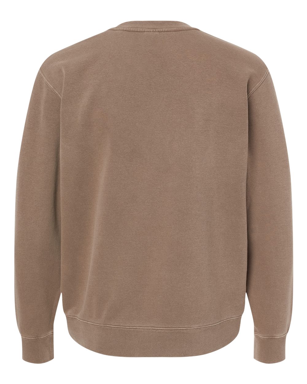 Unisex Midweight Pigment-Dyed Crewneck Sweatshirt - Back - B22376042 - Pigment Clay