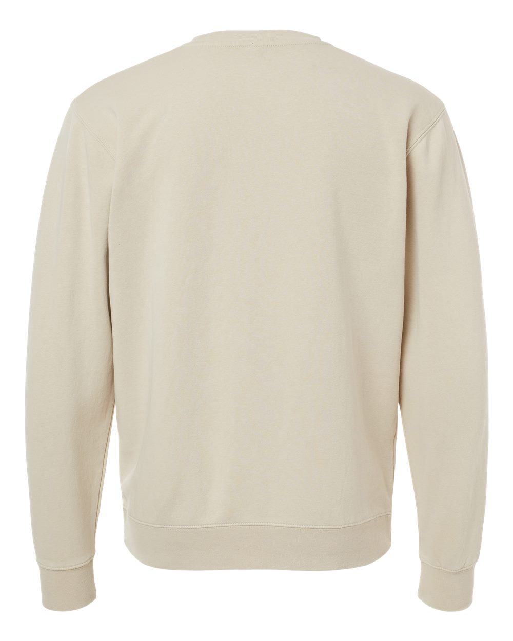 Unisex Midweight Pigment-Dyed Crewneck Sweatshirt - Back - B22376082 - Pigment Ivory