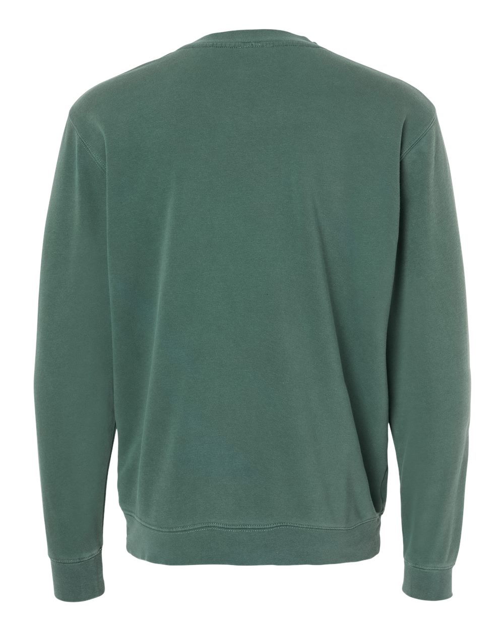 Unisex Midweight Pigment-Dyed Crewneck Sweatshirt - Back - B22376232 - Pigment Alpine Green