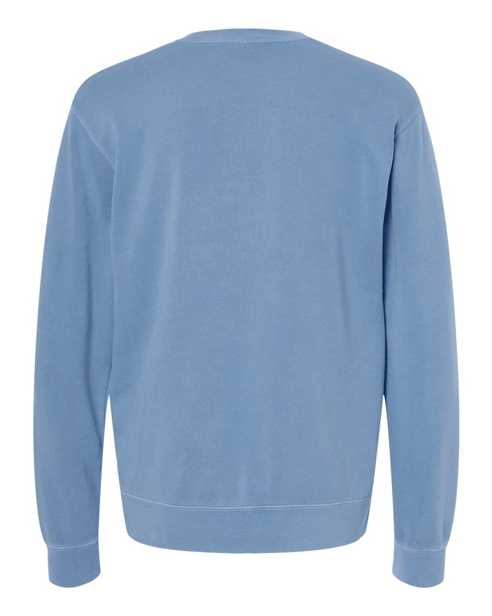 Unisex Midweight Pigment-Dyed Crewneck Sweatshirt - Back - B22376252 - Pigment Light Blue