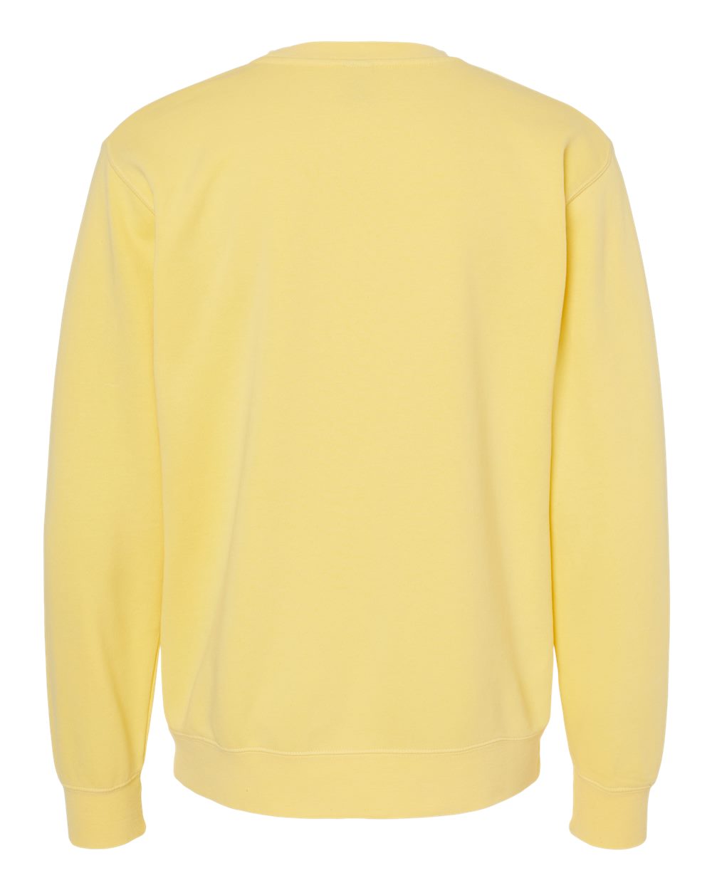 Unisex Midweight Pigment-Dyed Crewneck Sweatshirt - Back - B22376282 - Pigment Yellow