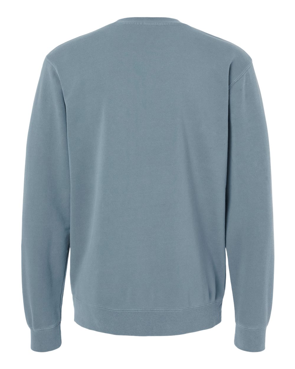 Unisex Midweight Pigment-Dyed Crewneck Sweatshirt - Back - B22376652 - Pigment Slate Blue