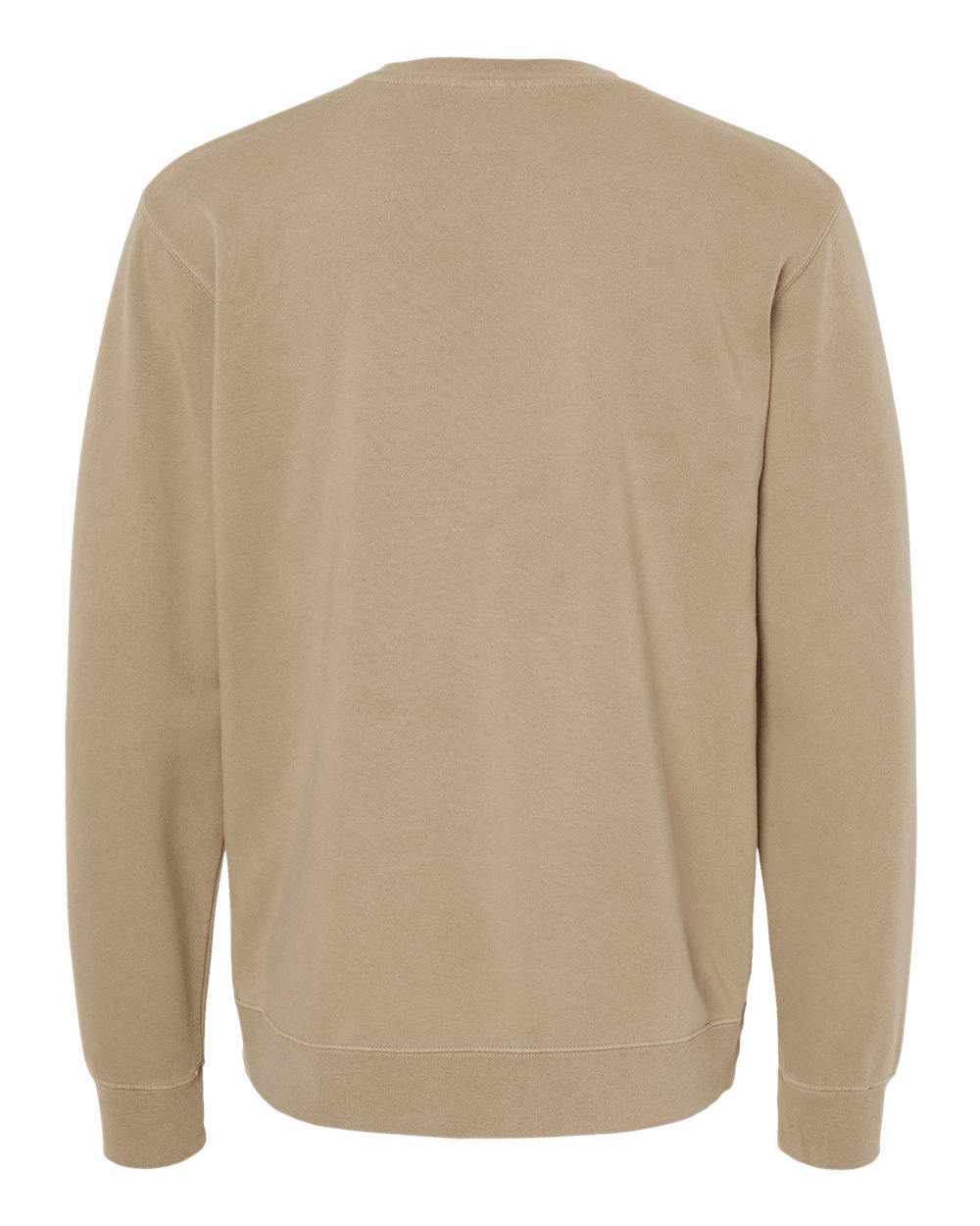 Unisex Midweight Pigment-Dyed Crewneck Sweatshirt - Back - B22376732 - Pigment Sandstone