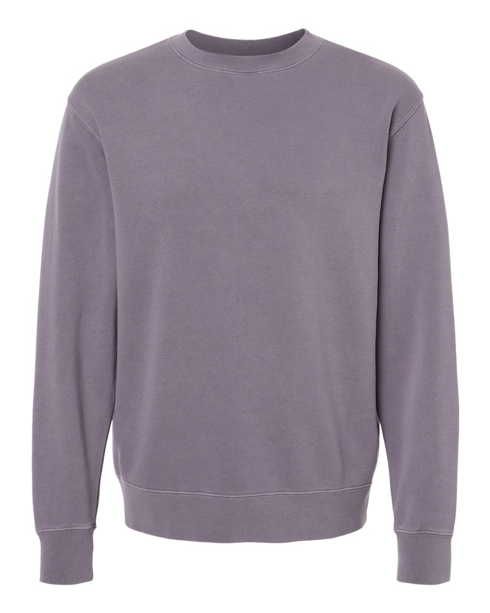 Unisex Midweight Pigment-Dyed Crewneck Sweatshirt - Front - B22376022 - Pigment Plum