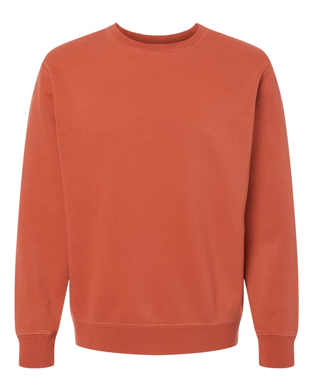 Unisex Midweight Pigment-Dyed Crewneck Sweatshirt - Front - B22376032 - Pigment Amber