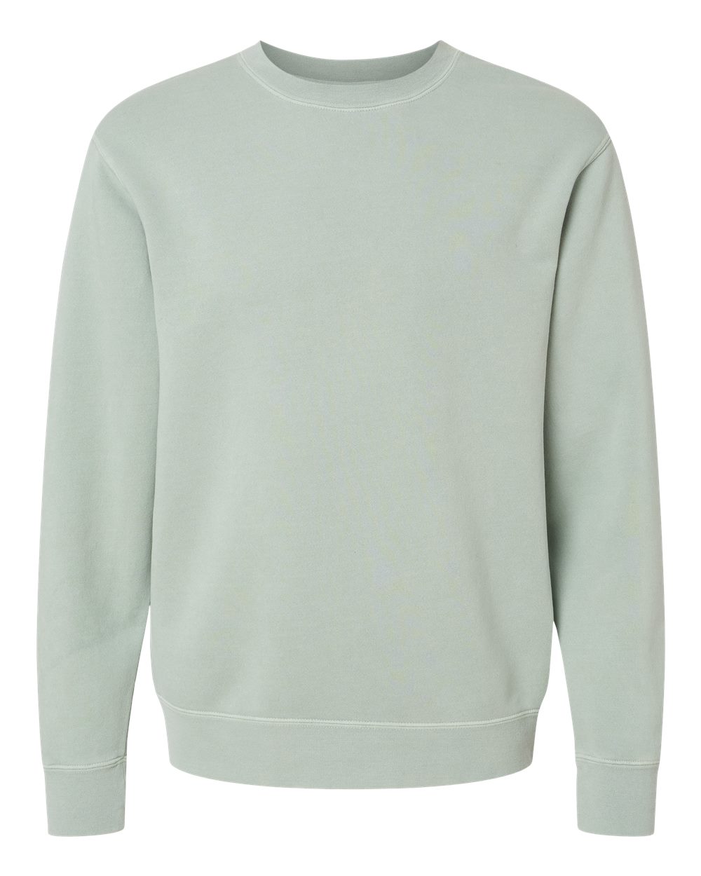 Unisex Midweight Pigment-Dyed Crewneck Sweatshirt - Front - B22376072 - Pigment Sage